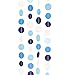 Ling's moment 4 x Circle Paper Garland Paper Navy Blue & White Dot Paper Banner Decorations Wedding Bridal Showers Birthday Party Baby Shower Event & Party Supplies
