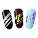 CoulorButtons 24 Rolls Candy Holographic Laser Color Mixed Size Nail Striping Tape Nail Art Line Decal Sets With 3 Line Case Tools