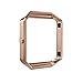 LEEFOX Compatible Fitbit Blaze Bands with Frame, Sport Silicone Replacement Strap for Fitbit Blaze Smart Fitness Watch Fitbit Blaze Accessory Wristbands Small,Laser 10Pack w/Rose Gold Frame Men Women
