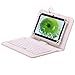iRULU eXpro X1 7 Inch Quad Core Google Android 4.4 Tablet PC, 1024x600 Resolution, Wi-Fi, Games, Dual Cameras, 8GB Storage with keyboard - White Tablet