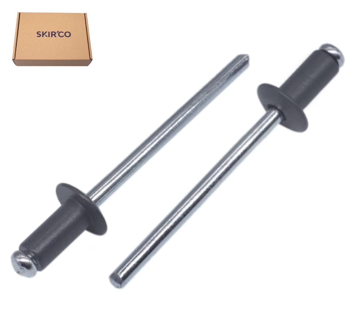 SKIR'CO (Pack of 1000 pcs) Painted Blind Rivets 3.2 x 8 mm, Dome Head, DIN 7337, Aluminium Rivet, Pop Rivets (1000, Anthracite Grey RAL 7016)