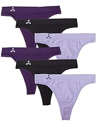 Balanced Tech Paquete de 6 pantaletas de tanga para mujer, enterizas, varios colores