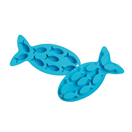Silicone Fish Ice Cube Tray Set Of 2