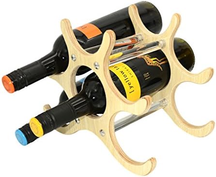 Wine Rack Tabletop Wine Racks (New Design), Countertop 6 Bottles Small Wine Rack