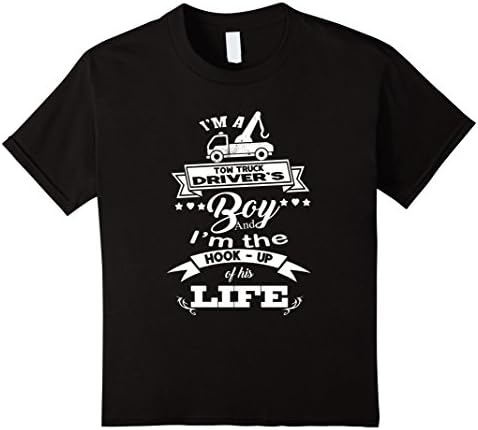 unisex-child I'm Two Truck Driver Boy I'm Hook Up Of His Life Shirts 6 Black