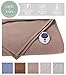 Perfect Fit SoftHeat - Twin Micro-Fleece Heated Blanket - Luxuriously Warm & Soft Electric Blanket, Patented Low-Voltage Technology (Beige, Twin)