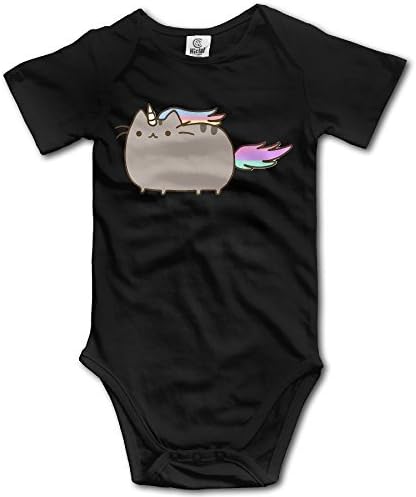 Cute Rainbow Cat Unicorn Infant Baby Toddler Onesie Babysuit 6 M Black