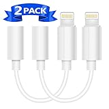Iphone Headphone Adapter, Compatible with Iphone X/XS/Max/XR/8/8Plus/7/7Plus Adapter Headphone Jack, To 3.5 mm Iphone Headphone Adapter Jack Compatible with iOS 11/12 (2 Pack) (Not Bluetooth)