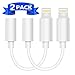 Iphone Headphone Adapter, Compatible with Iphone X/XS/Max/XR/8/8Plus/7/7Plus Adapter Headphone Jack, To 3.5 mm Iphone Headphone Adapter Jack Compatible with iOS 11/12 (2 Pack) (Not Bluetooth)