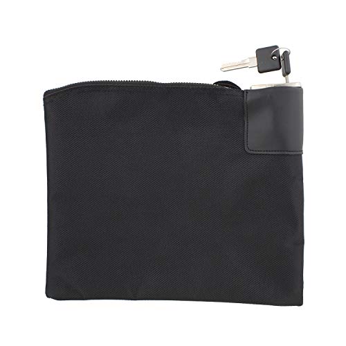 BISupply Locking Money Bag Locking Pouch Zipper Bank Bag with Lock