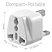 Universal Power Adapter Type G, Fosmon [CE Certified] USA to UK Hongkong International Travel Adapter Gounded Wall Converter - White (1 PCS)