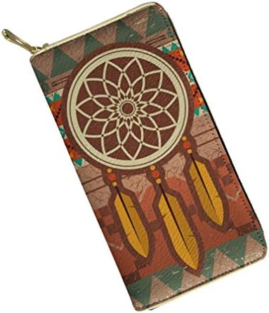 Boho Indian Hippie Tribal Feather Women Long Wallet Clutch Purse New Fashion Credit Card Organizer