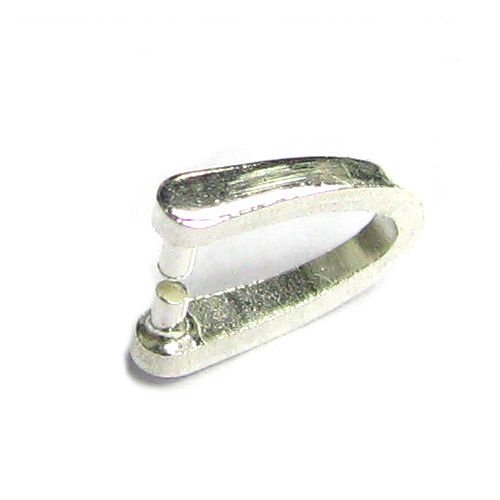 2 pcs Sterling Silver Bail Pinch Pendant Clasp Connector/Findings/Bright