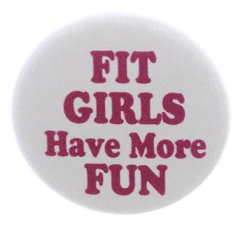 A&T Designs Fit Girls Have More FUN 2.25" Keychain Workout Gym Sports Dance