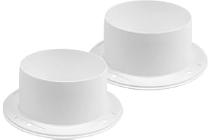 HVAC OV 2pack 6" Inch Duct Flange for 6" Inch Pipe with Wall Mount Connection. Plastic connector for heating and cooling systems, ventilation, exhaust/dryer vent connector.