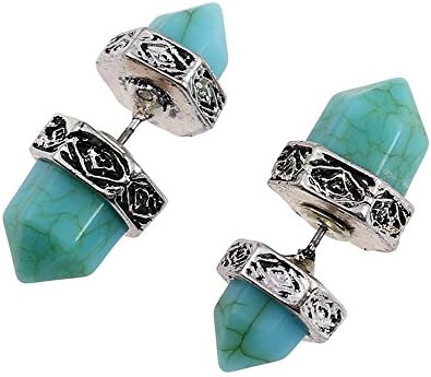 Kaxima Women Earrings, six prism earrings imitation pine stone ear Nails