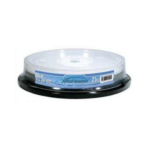 OPTICAL QUANTUM OQBDR04LDWIP 25GB BD-R Write Once 4X BD-R Liquid Defense White Inkjet Hub Printable 10-PK