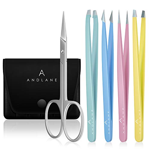 Tweezers Professional Stainless Steel 4Piece Precision Tweezer Set for