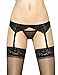 Mio Classic Lovely Daisy Black Lace Garter Belt Suspender Belt PPP-11 XSml