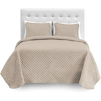 bedspread coverlet twin luxurious stitched lightweight bare sand ultra soft diamond xl piece premium season