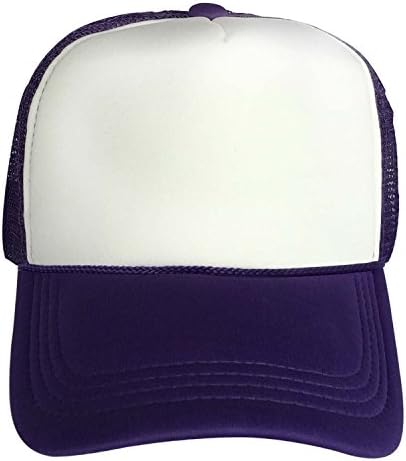 Vintage 2 Tone Foam Trucker Hat Cap (Comes In Different Colors) Purple