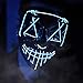 Halloween LED Purge Mask Light up Scary Mask Cool Costume EL Wire for Halloween Cosplay Festival Parties fit Adults Kids Blue