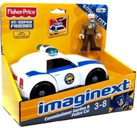 Imaginext Exclusive DC Super Friends Gotham City Collection Vehicle & Minifigure. Commissioner Gordon & Gotham City Police Car