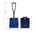 ORIENTOOLS Collapsible Snow Shovel with D-Grip Handle and Durable Aluminum Edge Blade, Portable Snow Shovel for Your Car, Truck, Recreational Vehicle, etc. (Blade 11