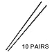 Fine joy 10 Pairs of Black Melamine Chopsticks