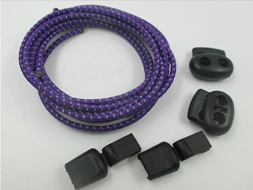 Blue Frogz 3m Reflective Rope Locking Shoelaces (Purple)