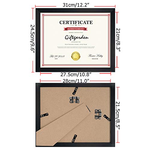 Giftgarden 7 Pack 8.5x11 Picture Frame Black, Award Certificate Diploma