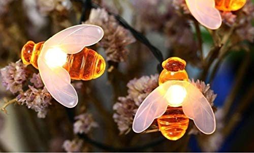 CUQOO Solar-Gartenlichter – Honigbienen-Lichterkette mit 30 LEDs, 180 cm, wasserdicht, für den Außenbereich, für… – Bild 7