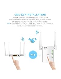 WiFi Extender aoyool 1,312.3 yard repetidor WiFi con 2 antenas externas WiFi Amplificador de señal Repetidor LAN inalámbrica soporta modo repetidor punto de acceso router WiFi Amplificador