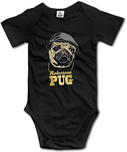 Notorious PUG Newborn Baby Vest Rompers With Short Sleeves