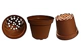 Plastic Pots for Plants, Cuttings & Seedlings, 4-Inch, 30-Pack. Color: Terracotta
