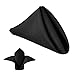Remedios Black Polyester Cloth Napkins - 17 x 17 Inch Soft Washable Dinner Napkins - Set of 12 Pieces Hemmed Edges Table Napkins for Wedding, Party, Restaurant