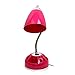 Simple Designs LD1015-PNK Flossy Organizer Desk Lamp with Charging Outlet and Lazy Susan Base, Pink