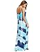 ROMWE Women's Tie Dye Sleeveless Spaghetti Strap Boho Long Maxi Dresses