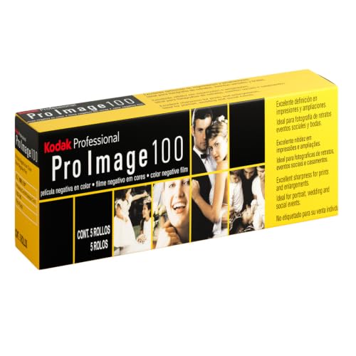 Kodak 603 4466 Pro Image 100 Professional ISO 160, 35 mm, 36 Belichtungen, Farbnegativfilm (5 Rollen pro Packung), Gelb