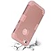 iPhone SE Case, Pandawell Hybrid Heavy Duty Shockproof Full-Body Protective Case with Dual Layer [Hard PC+ Soft Silicone] Impact Protection for Apple iPhone SE/iPhone 5S - Rose Gold