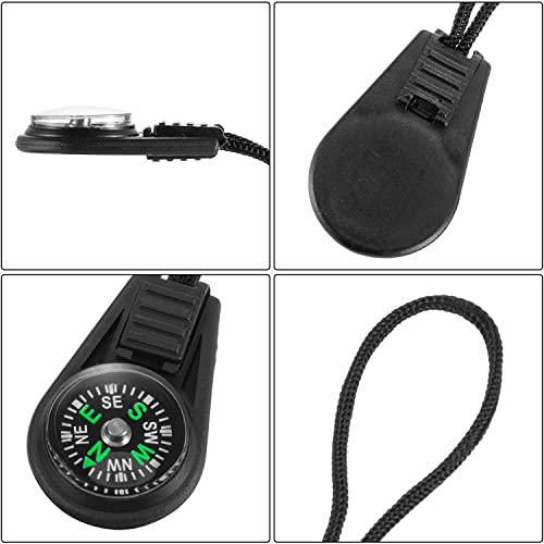 Kastwave Mini Survival Compass, 10 Pcs Pocket Compass With Chain Outdoor Camping Hiking Liquid Filled Keychains, Ornaments, Toys For Children