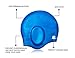 Wigoo Long Hair Swim Cap,Waterproof Silicone Swimming Cap for Adult Woman and Men,Keeps Hair Clean Ear Dry with Nose Clip and Ear Plugs (Blue)