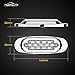 Partsam 14Pcs 6-1/2″ Clear/Amber 16-LED Trailer Side Marker and Turn Signal Lights Chrome Flush Mount Style Lights Sealed for Replacement Kenworth/Kenworth/Freightlinerthumb 1