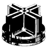 Deluxe Wire Grid Square Connector for Mini Grid Cubbies -Box of 100, Black