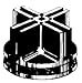Deluxe Wire Grid Square Connector for Mini Grid Cubbies -Box of 100, Black