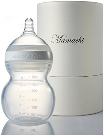 Mamachi 100% Silicone Baby Bottle BPA-Free (260ml / 9oz, White)