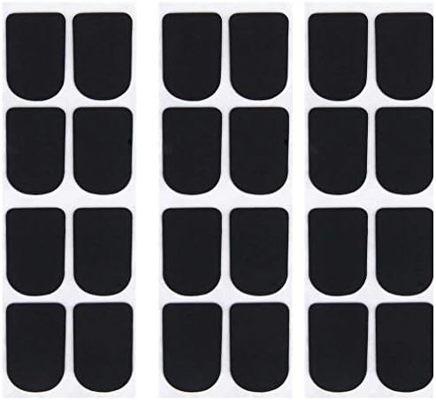 Timiy 0.3mm 24Pcs Black Rubber Soprano Saxophone Sax Clarinet Mouthpiece Patches Pads Cushions