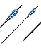 PANDARUS Archery Carbon Crossbow 17/20/22-Inch Arrows Bolt Crossbolt Fletched 4 Inch Vane with Field Point (Pack of12)