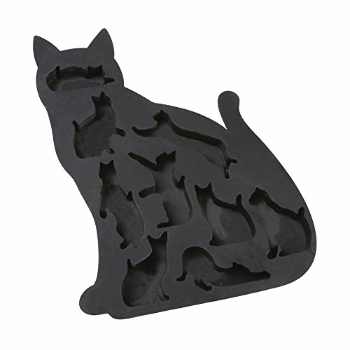 What On Earth Cat Ice Cube Tray - BPA-Free Silicone Kitty Shaped Mold for Candy Making or Gelatin Setting