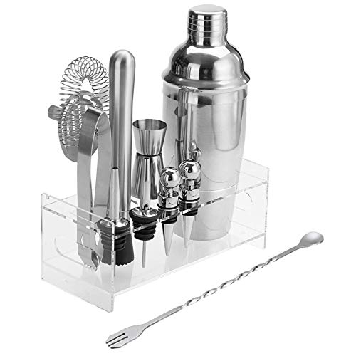 Belleashy Cocktail-Shaker aus Edelstahl, 11-teiliges Set für Kneipe, Bar, Zuhause, Party, Werkzeug für Zuhause, Bars… – Bild 3
